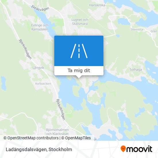 Ladängsdalsvägen karta