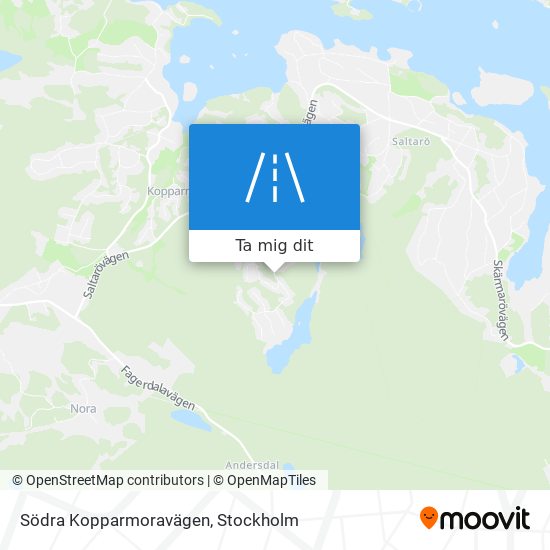 Södra Kopparmoravägen karta