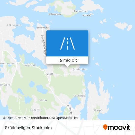 Skäddavägen karta