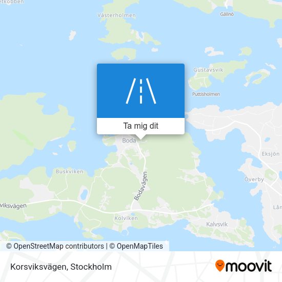 Korsviksvägen karta