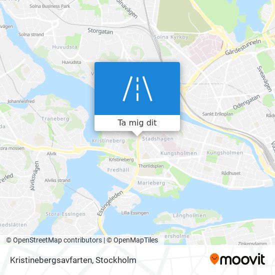 Kristinebergsavfarten karta