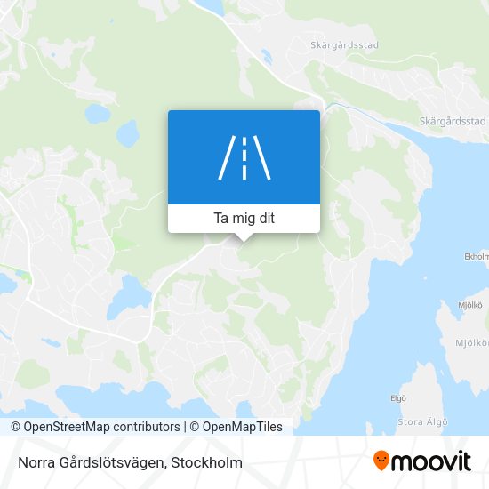 Norra Gårdslötsvägen karta