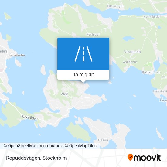 Ropuddsvägen karta