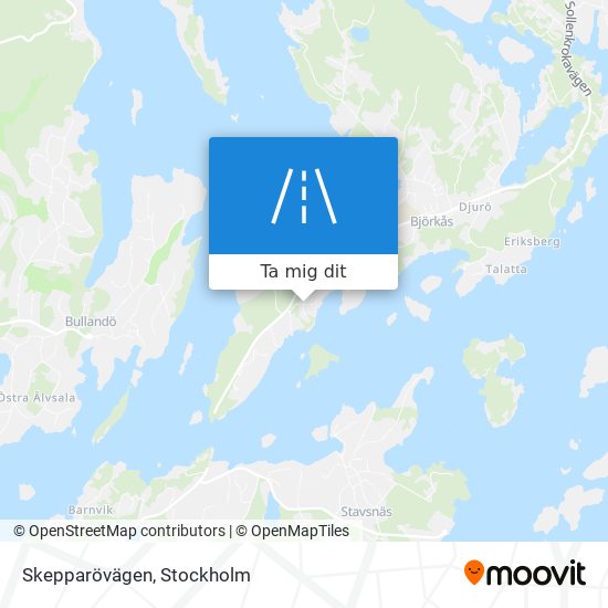 Skepparövägen karta