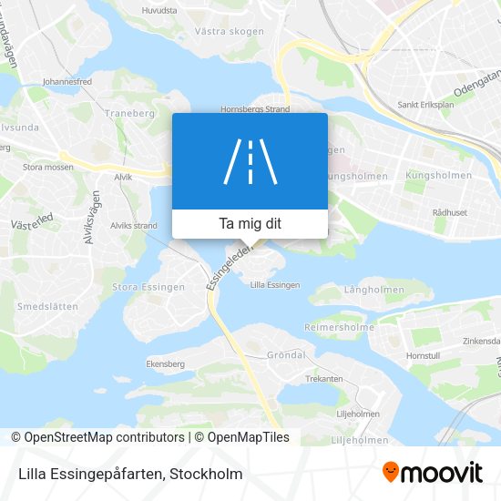 Lilla Essingepåfarten karta
