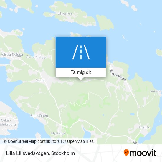 Lilla Lillsvedsvägen karta