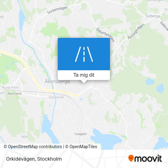 Orkidévägen karta