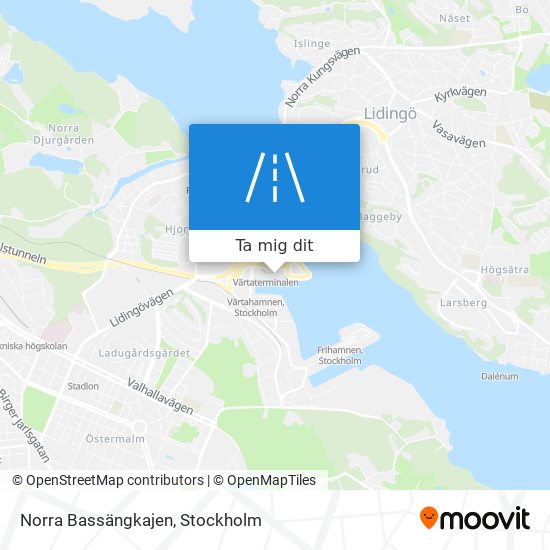 Norra Bassängkajen karta