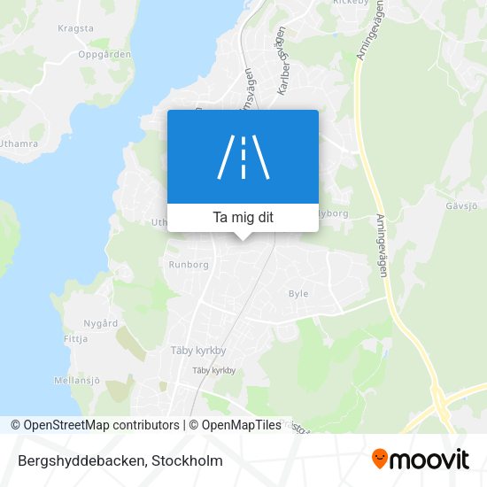 Bergshyddebacken karta