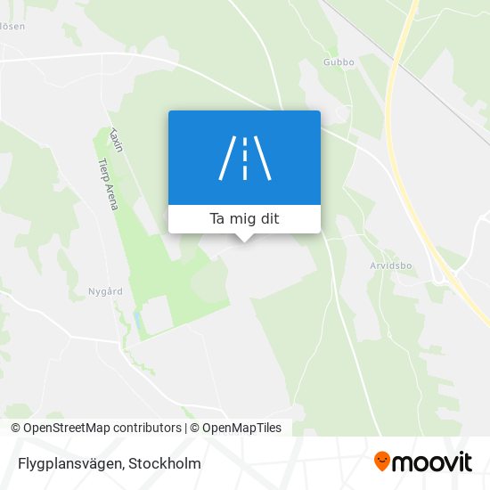Flygplansvägen karta