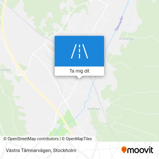 Västra Tämnarvägen karta