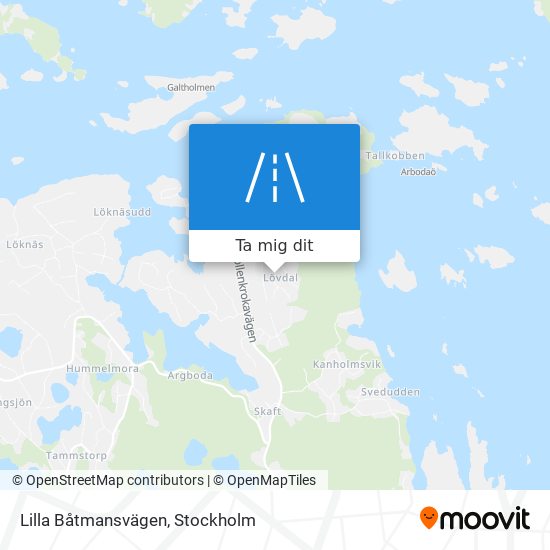 Lilla Båtmansvägen karta