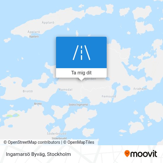 Ingamarsö Byväg karta