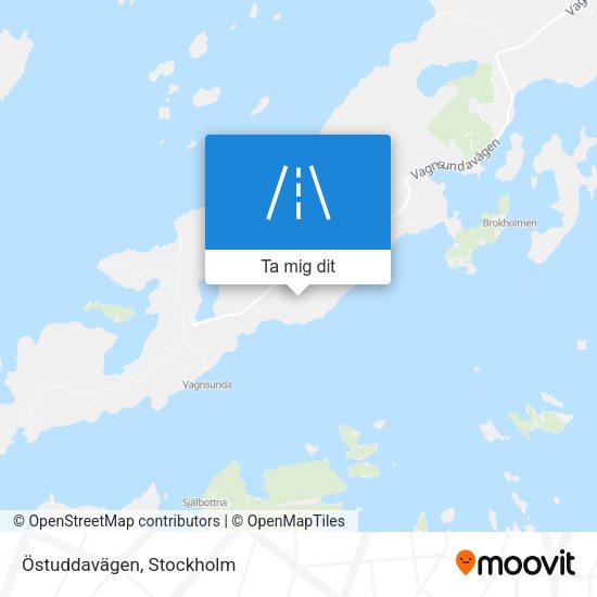 Östuddavägen karta