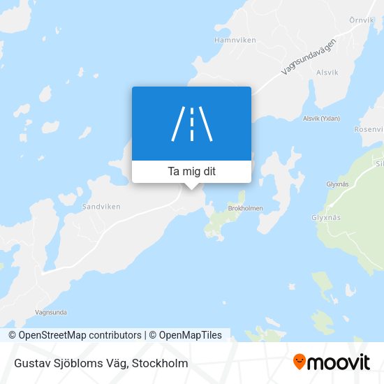 Gustav Sjöbloms Väg karta