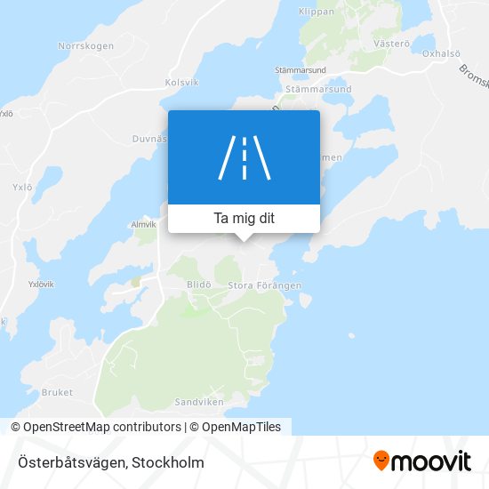 Österbåtsvägen karta