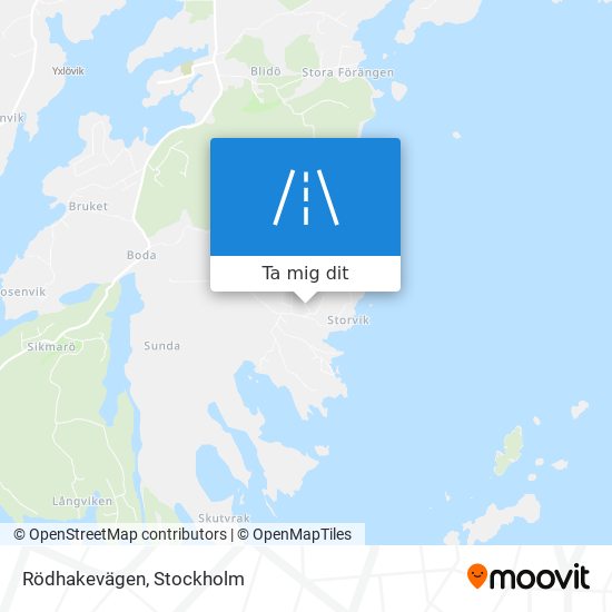 Rödhakevägen karta