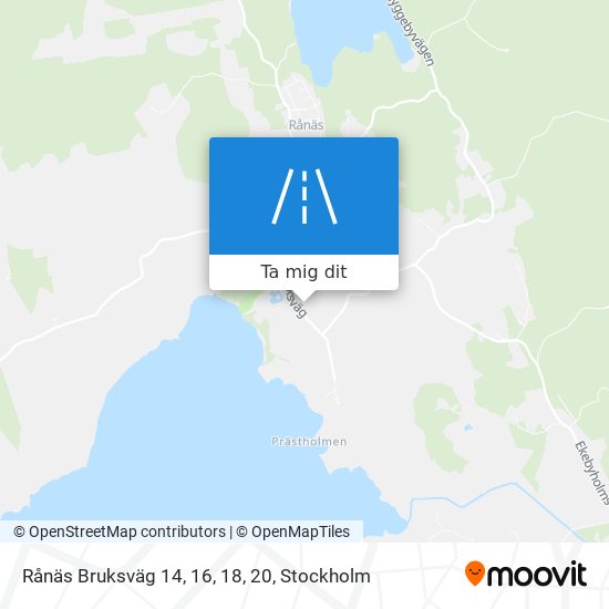 Rånäs Bruksväg 14, 16, 18, 20 karta