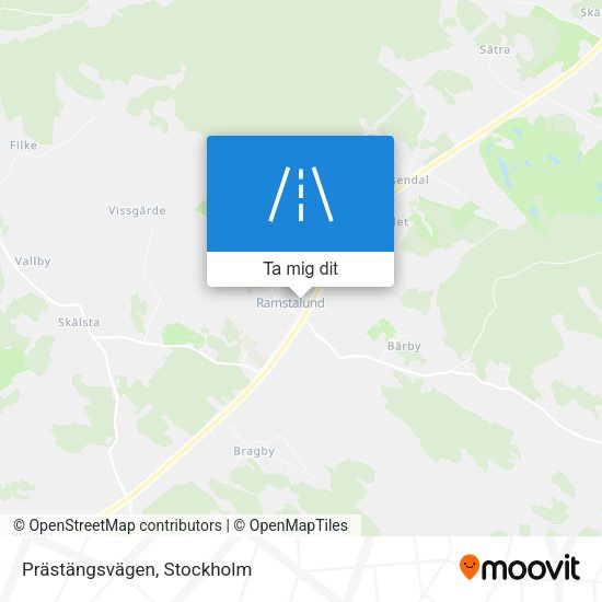 Prästängsvägen karta