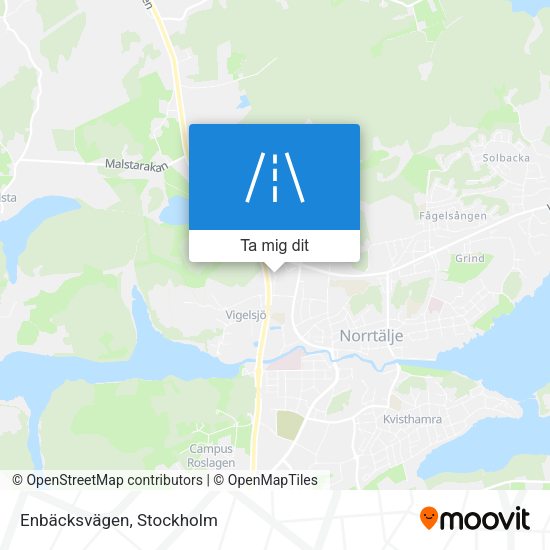 Enbäcksvägen karta