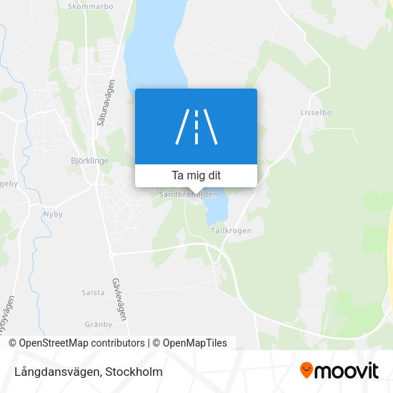 Långdansvägen karta
