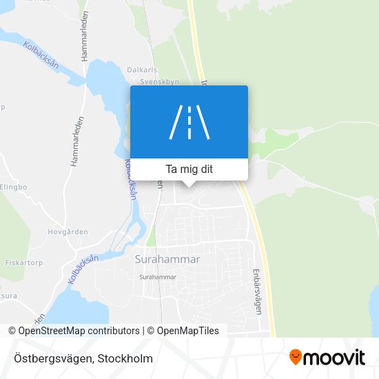 Östbergsvägen karta