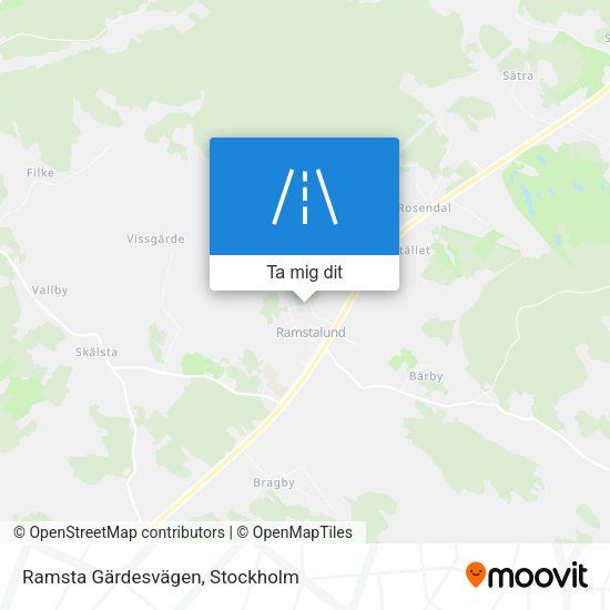 Ramsta Gärdesvägen karta