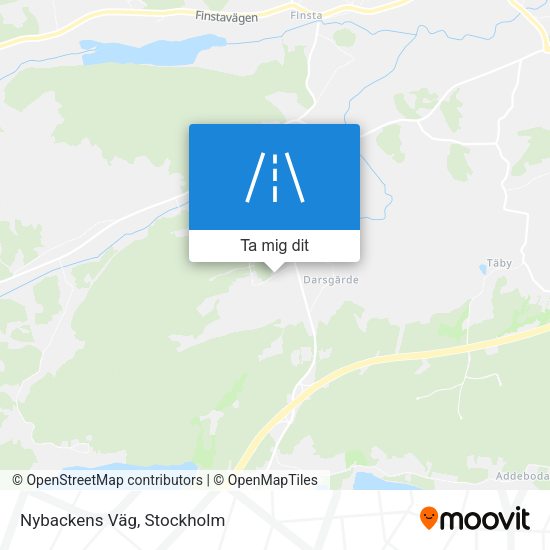 Nybackens Väg karta