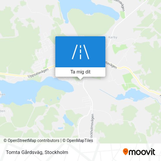 Tomta Gårdsväg karta
