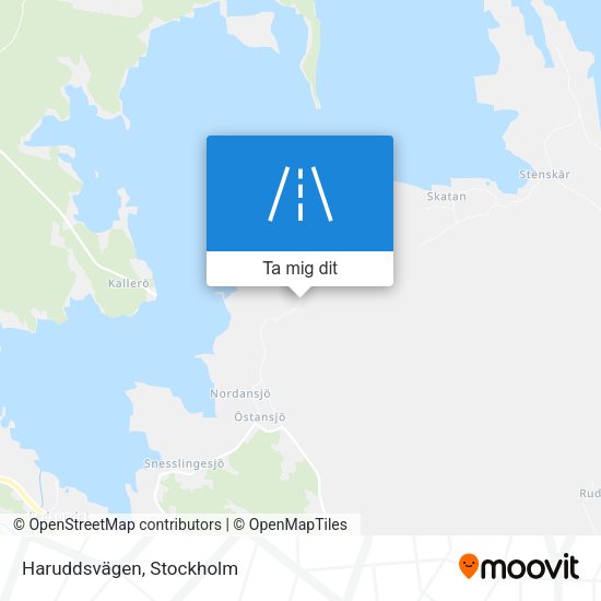 Haruddsvägen karta