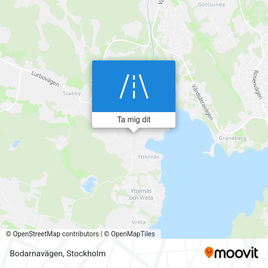 Bodarnavägen karta