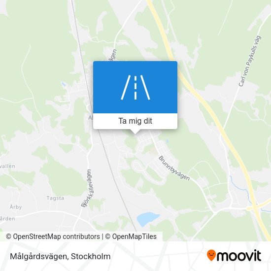 Målgårdsvägen karta
