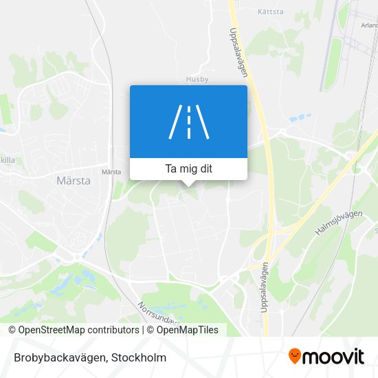 Brobybackavägen karta