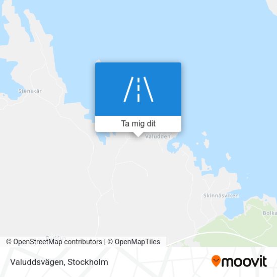 Valuddsvägen karta