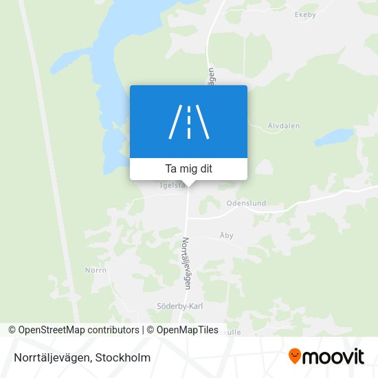 Norrtäljevägen karta