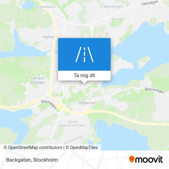 Backgatan karta