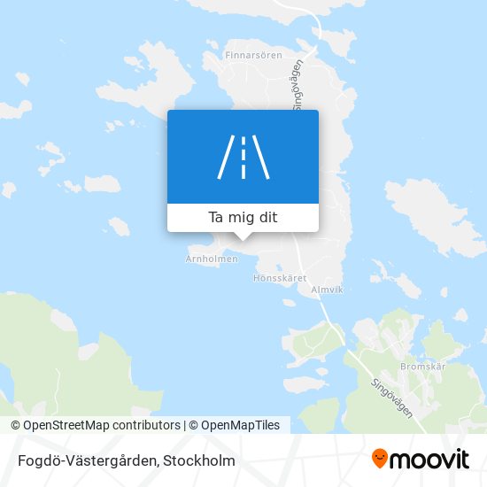 Fogdö-Västergården karta