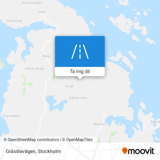 Gråsillavägen karta