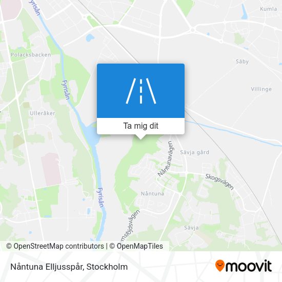 Nåntuna Elljusspår karta