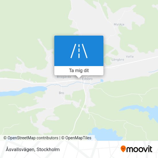 Åsvallsvägen karta