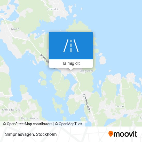 Simpnäsvägen karta