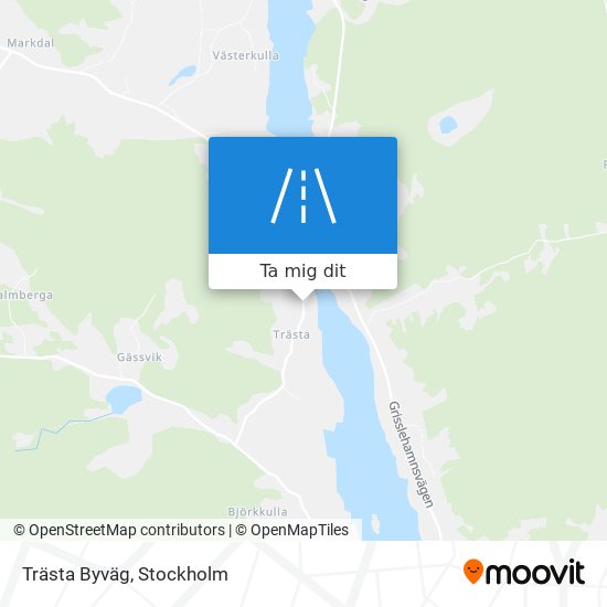 Trästa Byväg karta
