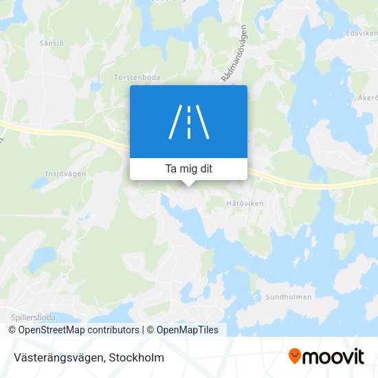Västerängsvägen karta