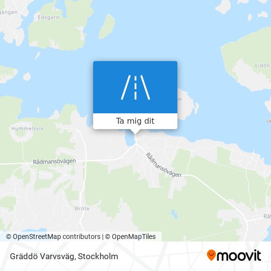 Gräddö Varvsväg karta