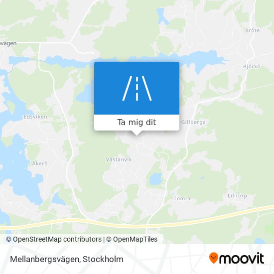 Mellanbergsvägen karta