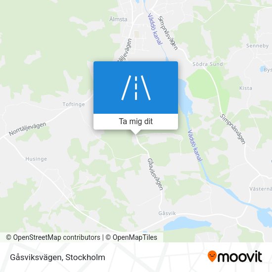 Gåsviksvägen karta
