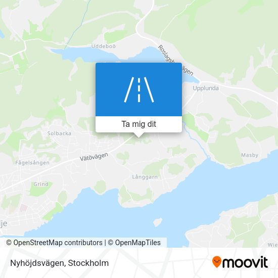 Nyhöjdsvägen karta
