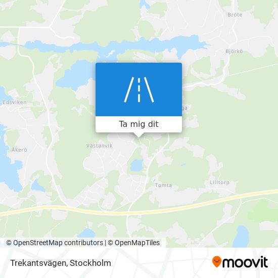 Trekantsvägen karta