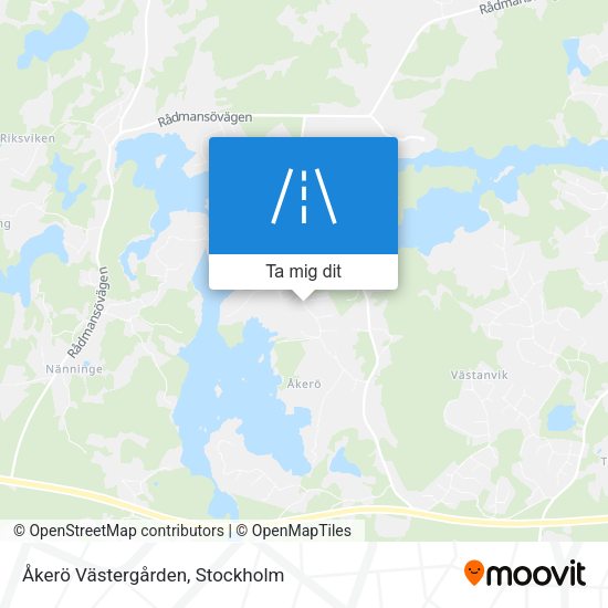 Åkerö Västergården karta