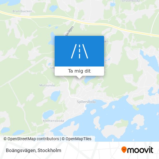 Boängsvägen karta